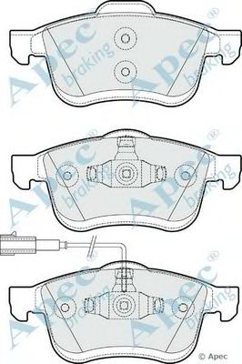 APEC BRAKING pad1793 -  Комплект тормозных колодок, дисковый тормоз